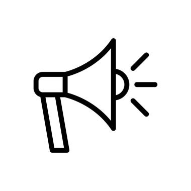 duyuru vektörü ince çizgi simgesi