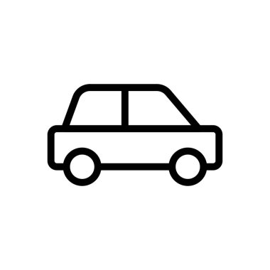 araç vektörü ince çizgi simgesi