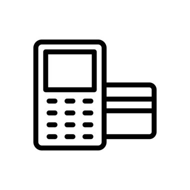 Elektronik vektör ince çizgi simgesi