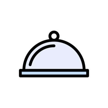 yiyecek vektörü düz renk simgesi