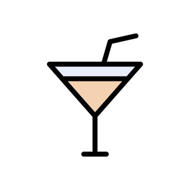 içecek vektörü düz renk simgesi