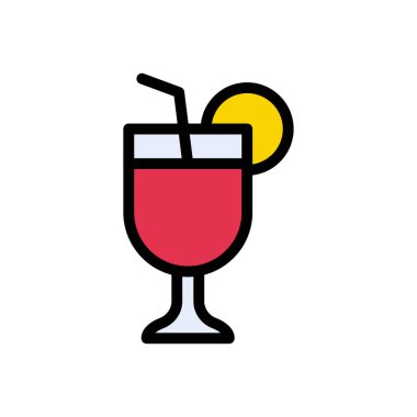 soda vektörü düz renk simgesi