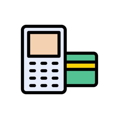 elektronik vektör düz renk simgesi