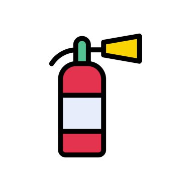 ateş vektörü düz renk simgesi