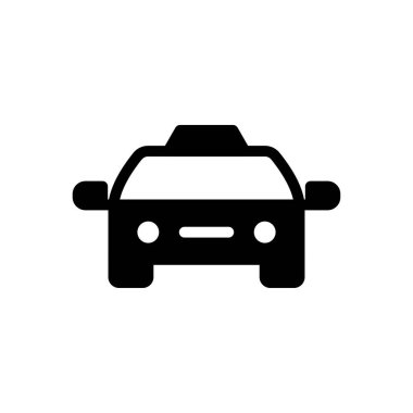 Taksi vektör simgesi düz simge