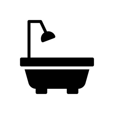 küvet vektörü düz simgesi