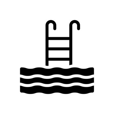 havuz vektörü düz simgesi