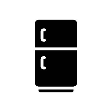 Buzdolabı vektörü glyph düz simgesi