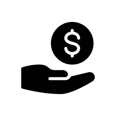 Dolar vektör sembolü düz simge