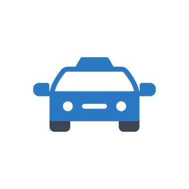 taksi vektör renk simgesi