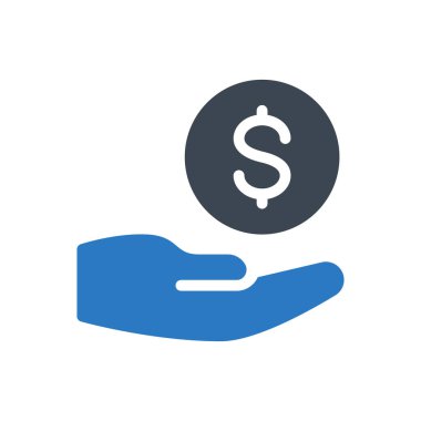 Dolar vektör renk simgesi