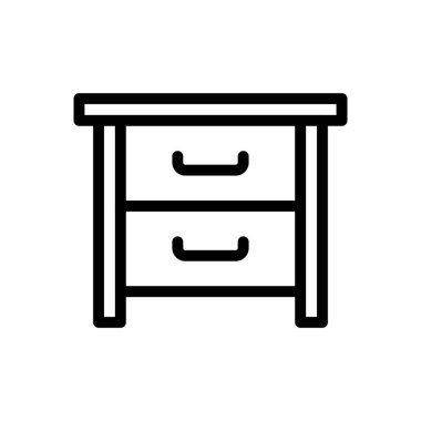 kabine vektörü ince çizgi simgesi