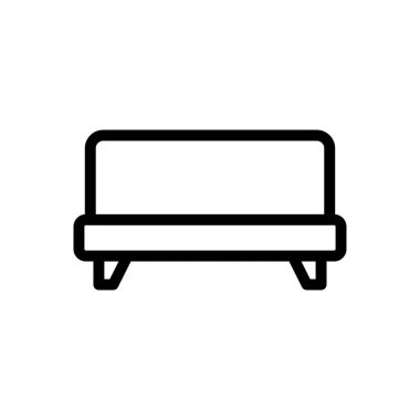 kanepe vektörü ince çizgi simgesi