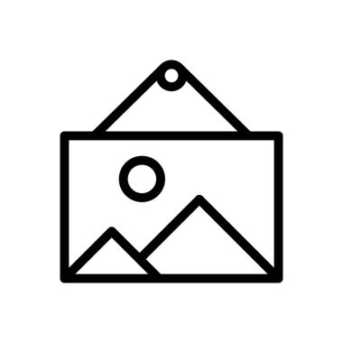 fotoğraf vektörü ince çizgi simgesi