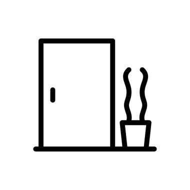 bitki vektörü ince çizgi simgesi