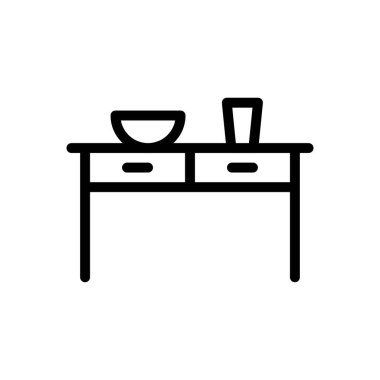 tablo vektörü ince çizgi simgesi