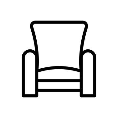 kanepe vektörü ince çizgi simgesi