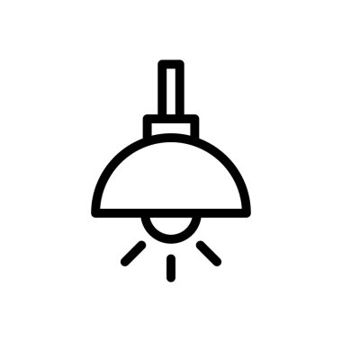 ışık vektörü ince çizgi simgesi