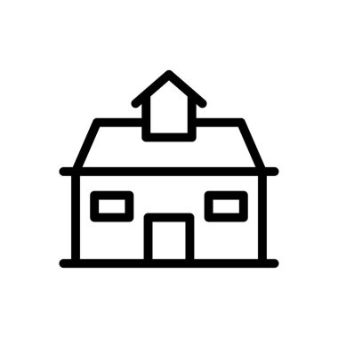 ev vektörü ince çizgi simgesi