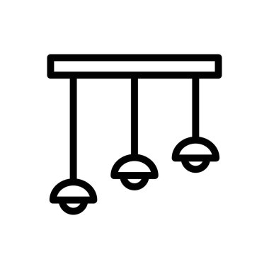 ışık vektörü ince çizgi simgesi