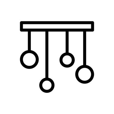 dekorasyon vektörü ince çizgi simgesi