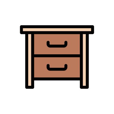 kabine vektörü düz renk simgesi