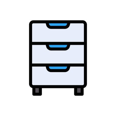 kabine vektörü düz renk simgesi