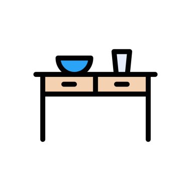 tablo vektörü düz renk simgesi