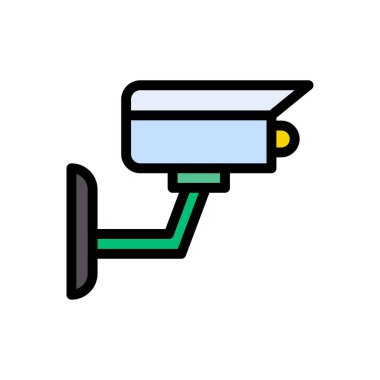 güvenlik vektörü düz renk simgesi