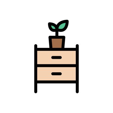 iç vektör düz renk simgesi