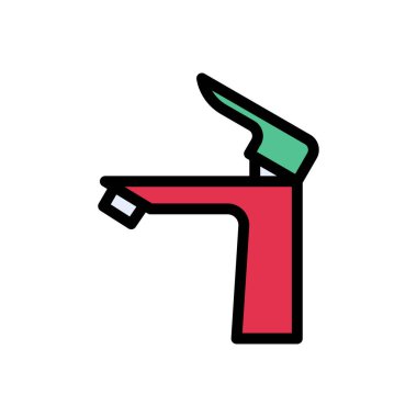 tap vektörü düz renk simgesi