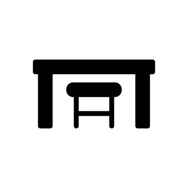 masa vektörü düz simgesi