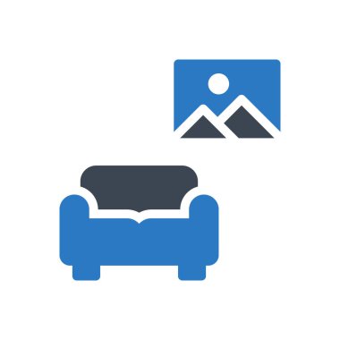 kanepe vektör renk simgesi