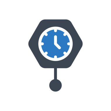 saat vektör renk simgesi