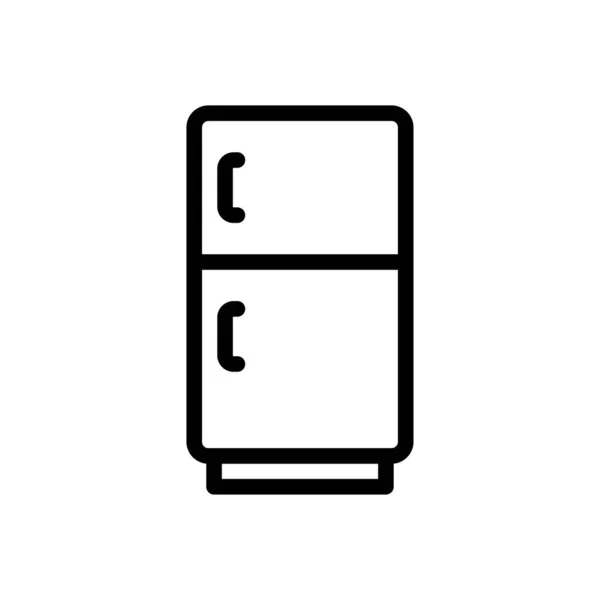 Значок Тонкой Линии Холодильника — стоковый вектор