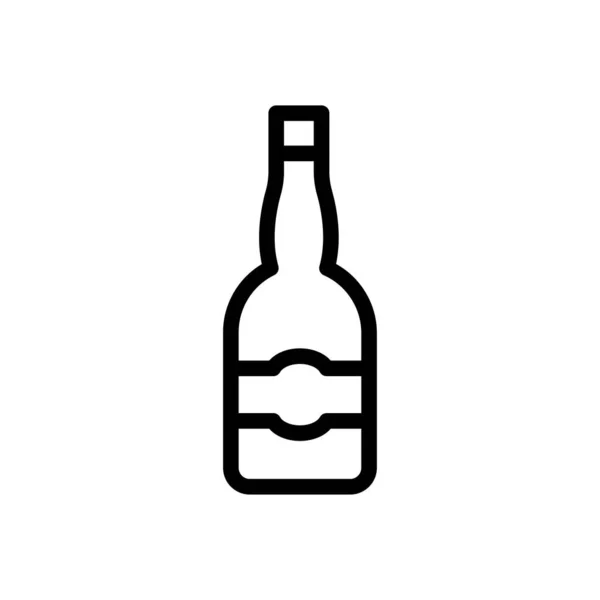 Алкоголь Вектор Тонка Лінія Значок — стоковий вектор