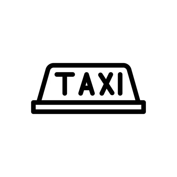 Cab Vector Thin Line Icon — Stock Vector