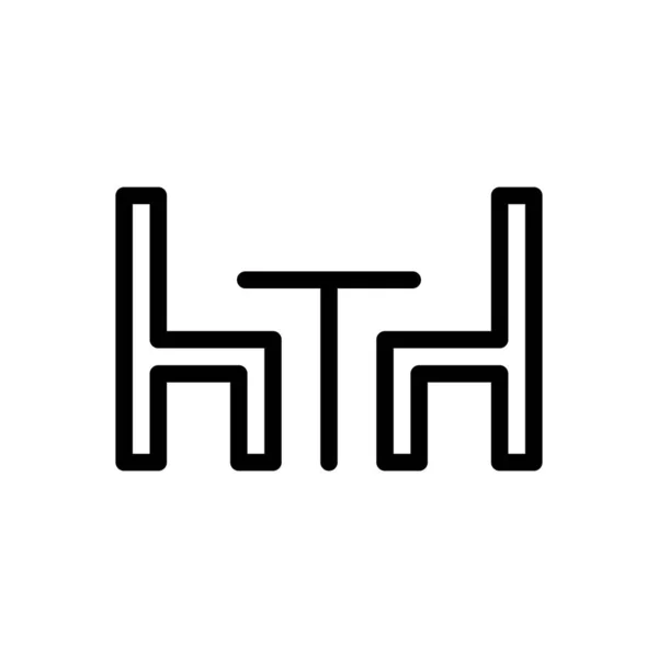 Tabellen Vektor Thin Line Symbol — Stockvektor