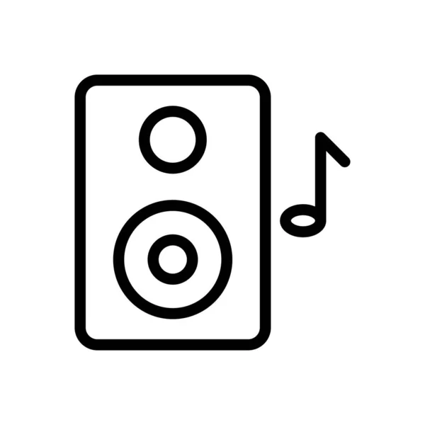 Icône Ligne Mince Vecteur Musique — Image vectorielle