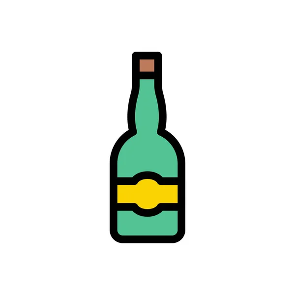 Vector Alcohol Icono Color Plano — Vector de stock