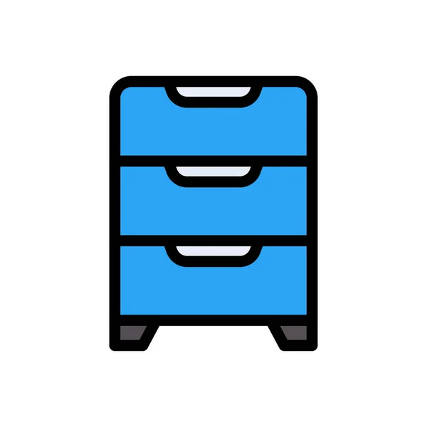 Vector Gabinete Icono Color Plano — Vector de stock