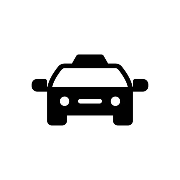 Taxivector Hiëroglief Plat Pictogram — Stockvector