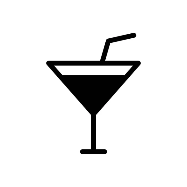 Trinken Vektor Glyphen Flaches Symbol — Stockvektor