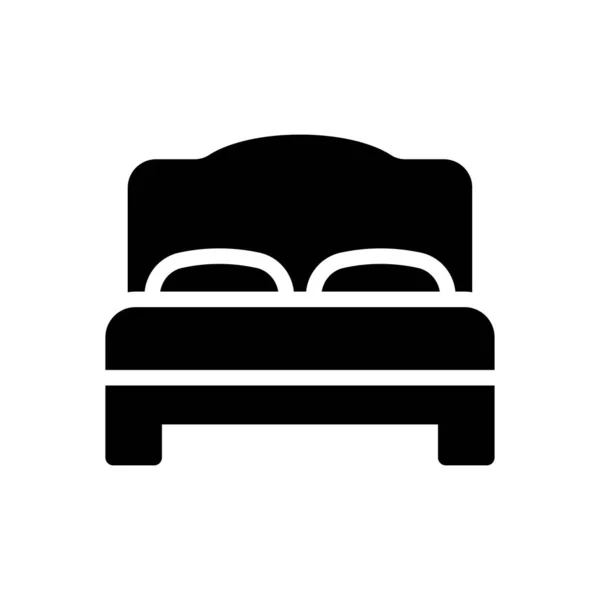 Hotel Vector Glyph Platte Pictogram — Stockvector