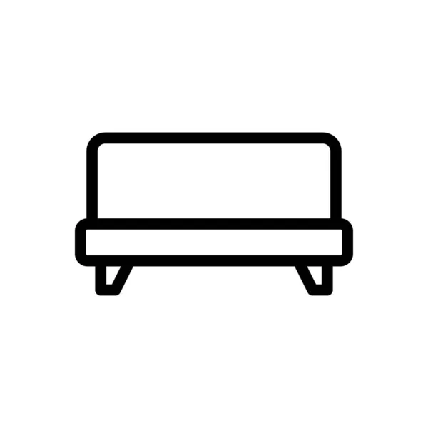 Ikon Garis Tipis Vektor Sofa - Stok Vektor