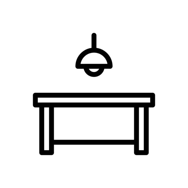 Table Vector Thin Line Icon — Stock Vector