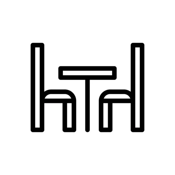 Chaise Vecteur Mince Ligne Icône — Image vectorielle