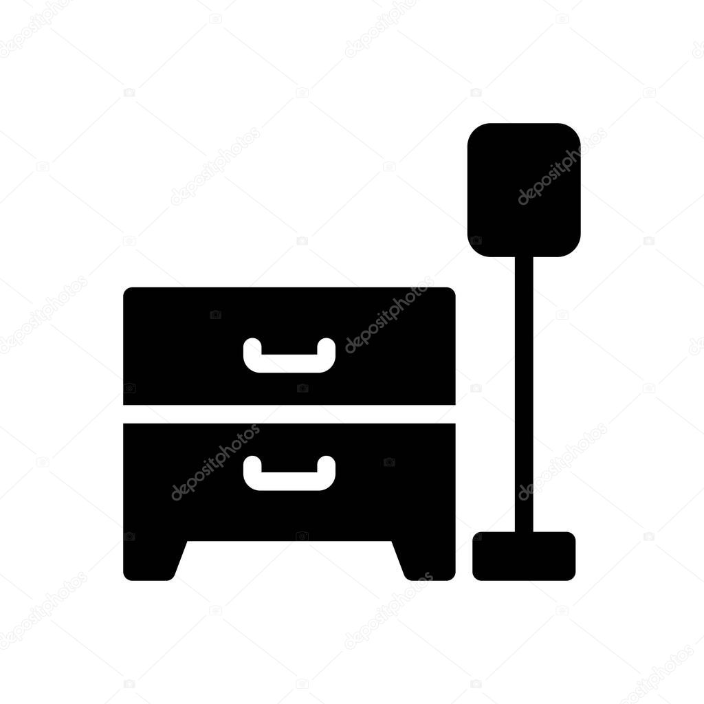 lamp vector glyph flat icon
