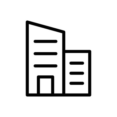 ofis vektörü ince çizgi simgesi