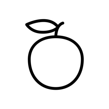 meyve vektörü ince çizgi simgesi